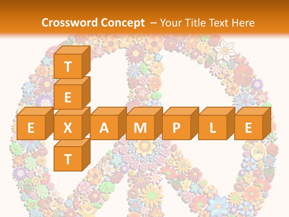 Circle Woodstock Peace And Love PowerPoint Template