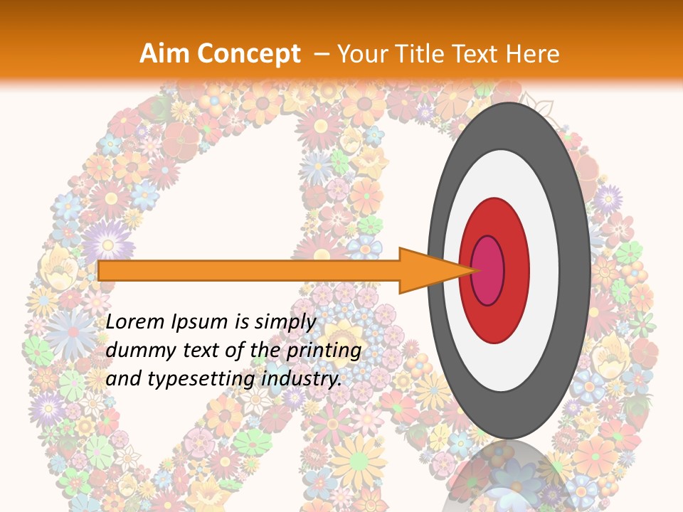 Circle Woodstock Peace And Love PowerPoint Template