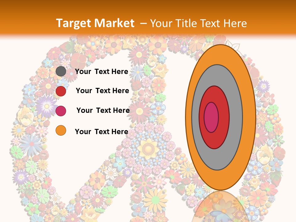 Circle Woodstock Peace And Love PowerPoint Template