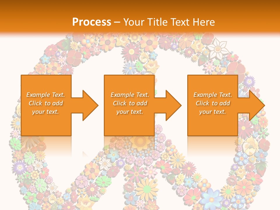 Circle Woodstock Peace And Love PowerPoint Template
