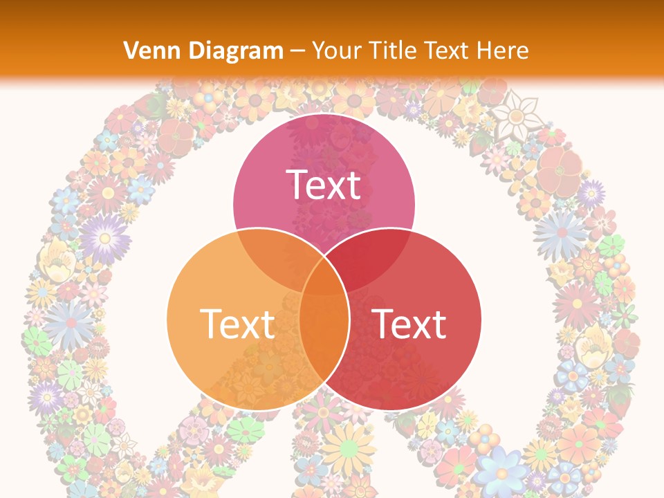 Circle Woodstock Peace And Love PowerPoint Template