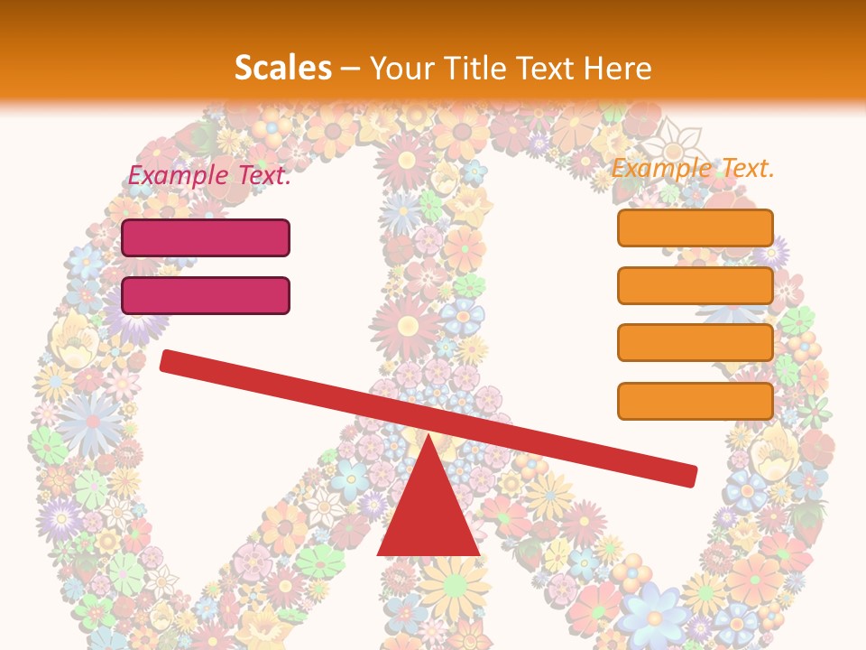 Circle Woodstock Peace And Love PowerPoint Template