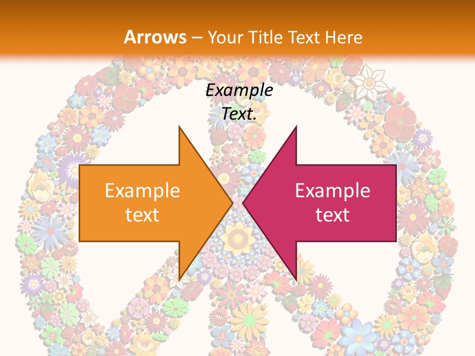 Circle Woodstock Peace And Love PowerPoint Template