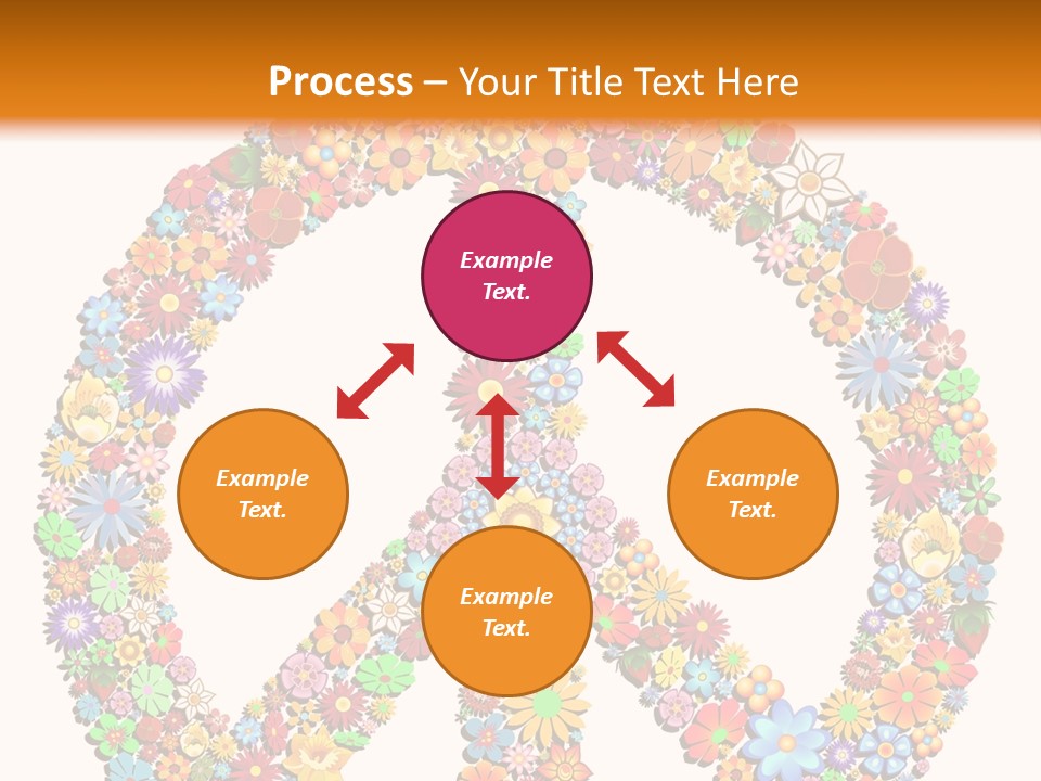 Circle Woodstock Peace And Love PowerPoint Template