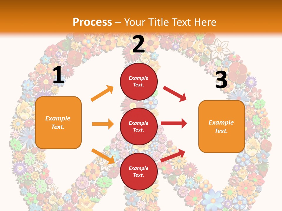 Circle Woodstock Peace And Love PowerPoint Template