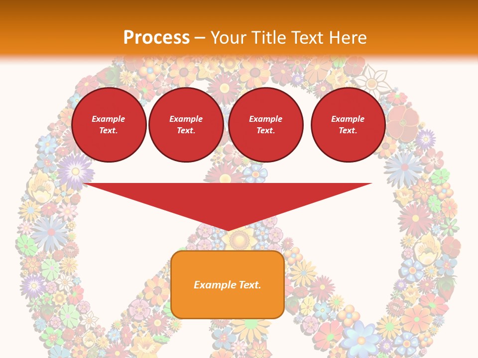 Circle Woodstock Peace And Love PowerPoint Template