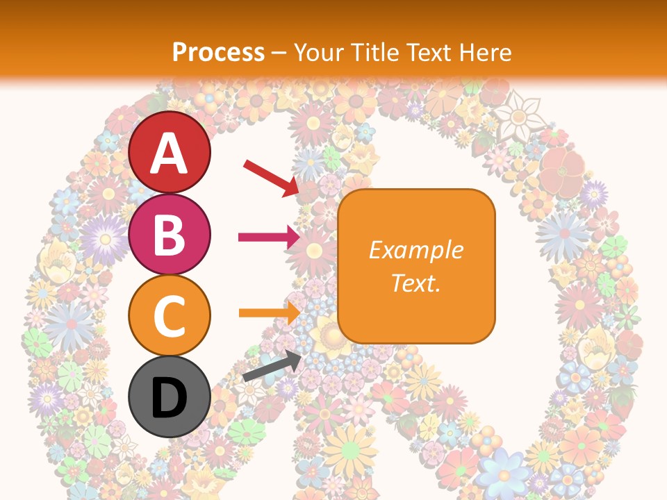 Circle Woodstock Peace And Love PowerPoint Template