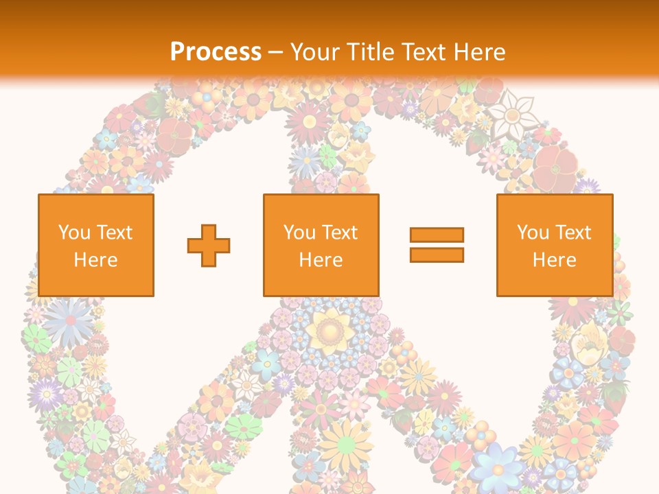 Circle Woodstock Peace And Love PowerPoint Template