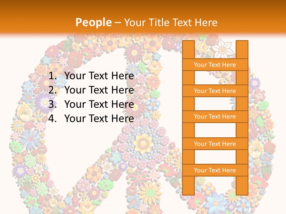 Circle Woodstock Peace And Love PowerPoint Template