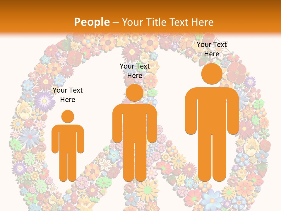 Circle Woodstock Peace And Love PowerPoint Template