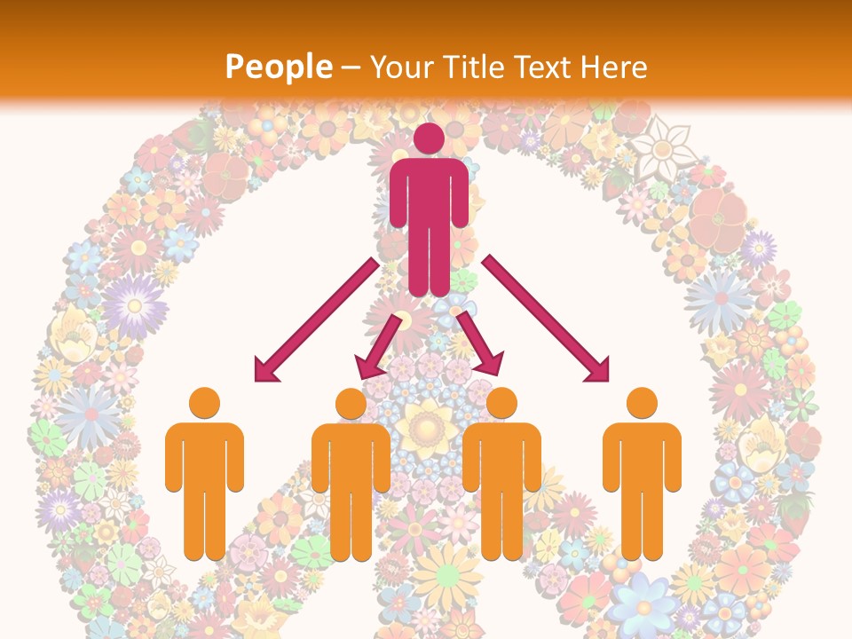 Circle Woodstock Peace And Love PowerPoint Template