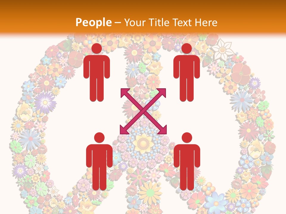 Circle Woodstock Peace And Love PowerPoint Template