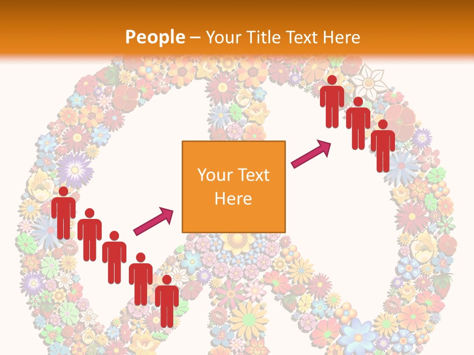 Circle Woodstock Peace And Love PowerPoint Template