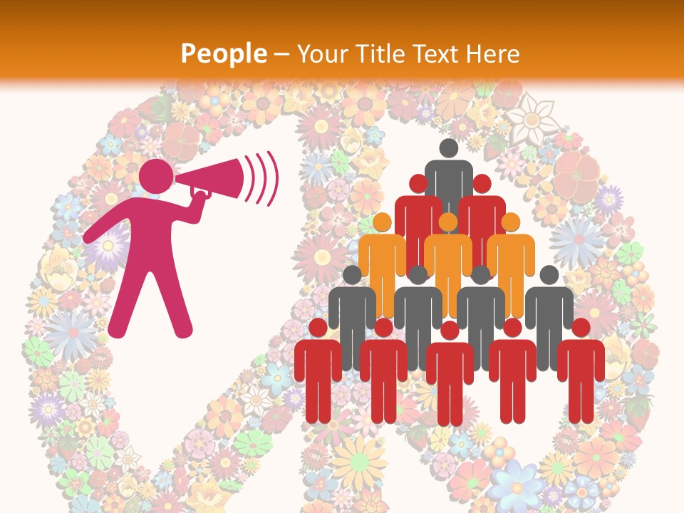 Circle Woodstock Peace And Love PowerPoint Template