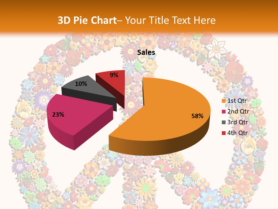 Circle Woodstock Peace And Love PowerPoint Template