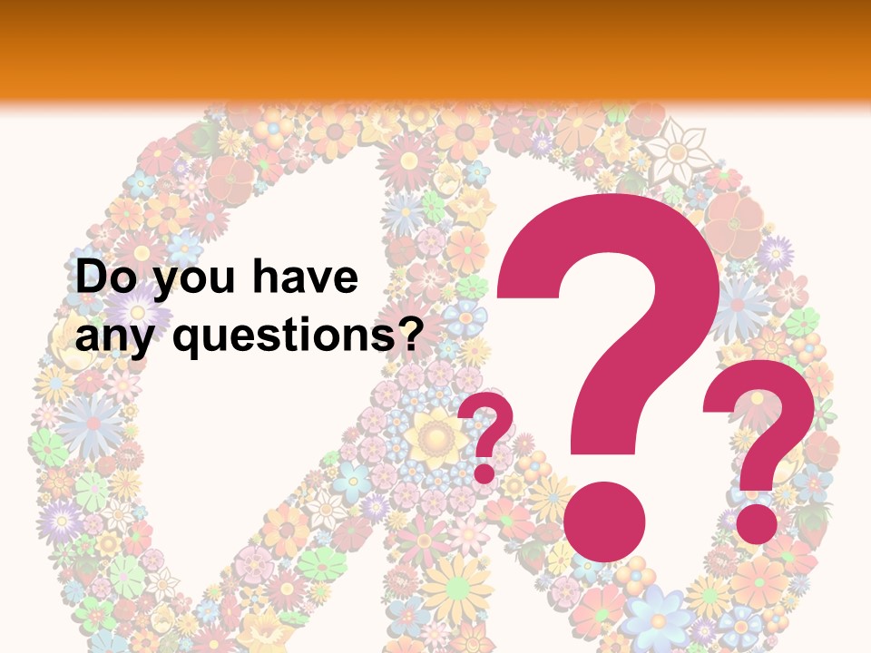 Circle Woodstock Peace And Love PowerPoint Template