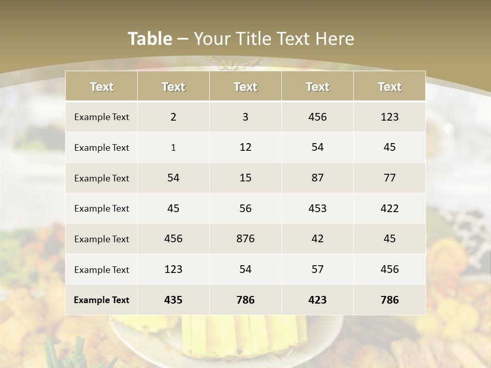 Table Wedding Dinner PowerPoint Template