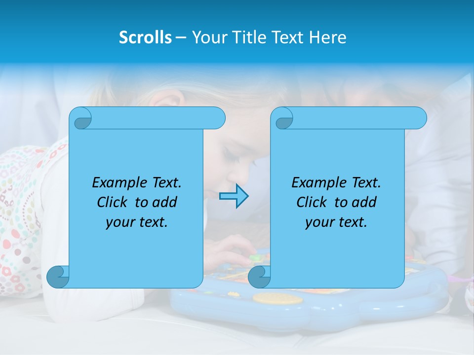 Toy Girl Together PowerPoint Template