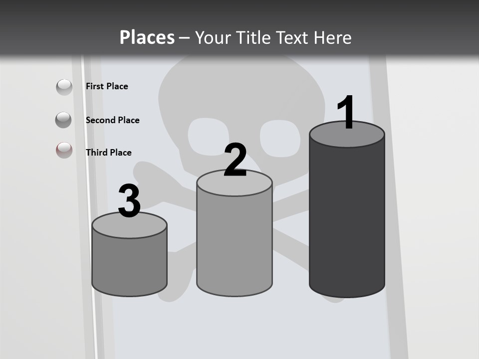 Caution Skull Bones PowerPoint Template