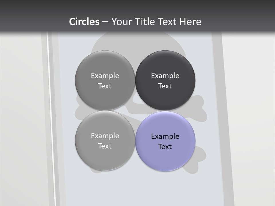 Caution Skull Bones PowerPoint Template