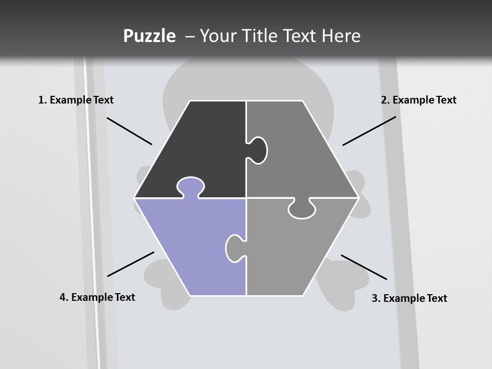 Caution Skull Bones PowerPoint Template
