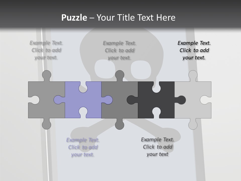 Caution Skull Bones PowerPoint Template