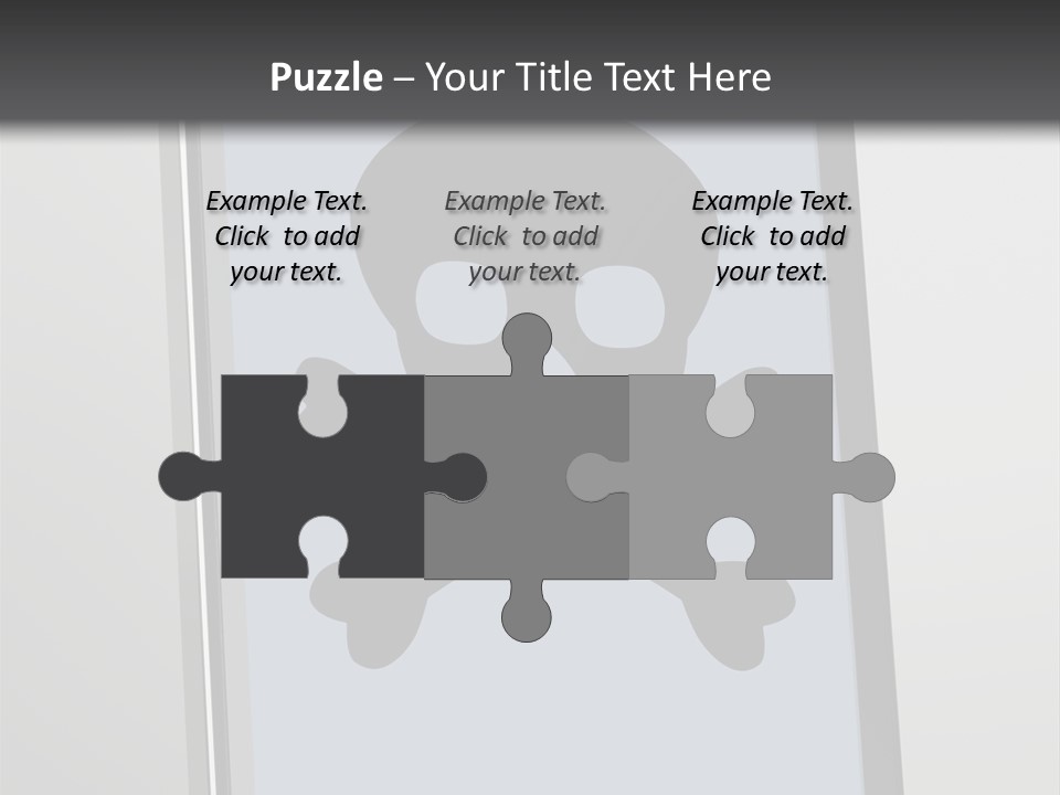 Caution Skull Bones PowerPoint Template