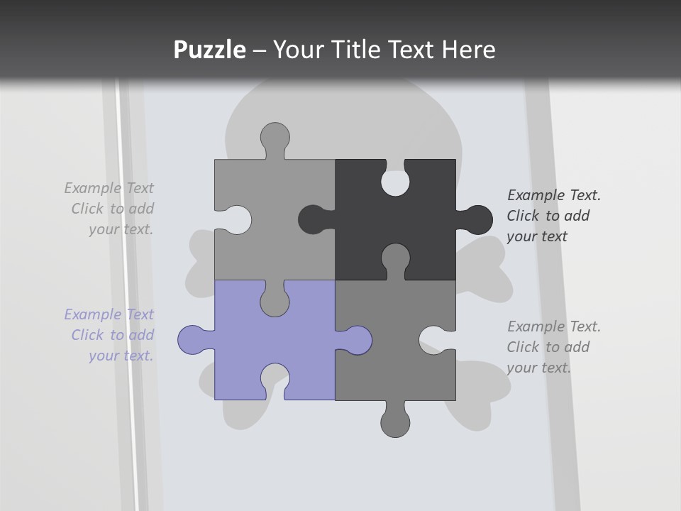 Caution Skull Bones PowerPoint Template