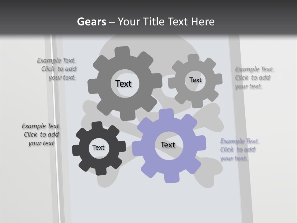 Caution Skull Bones PowerPoint Template