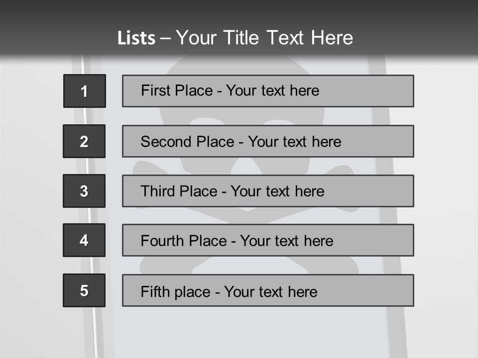 Caution Skull Bones PowerPoint Template