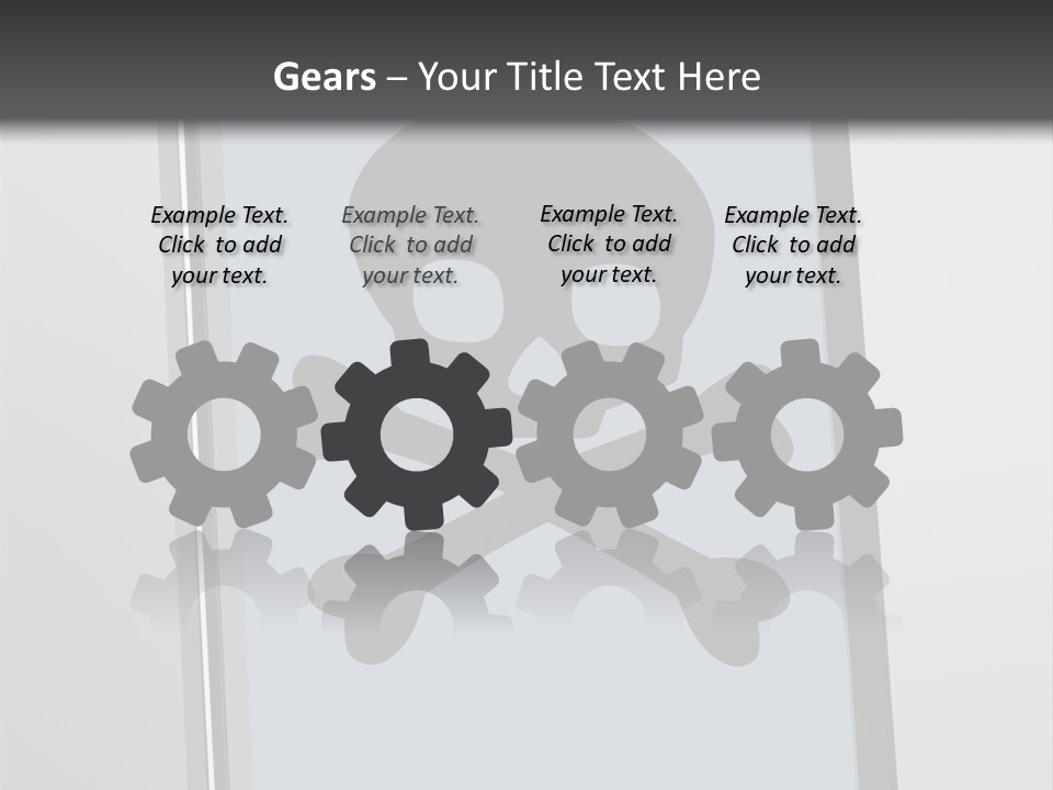 Caution Skull Bones PowerPoint Template