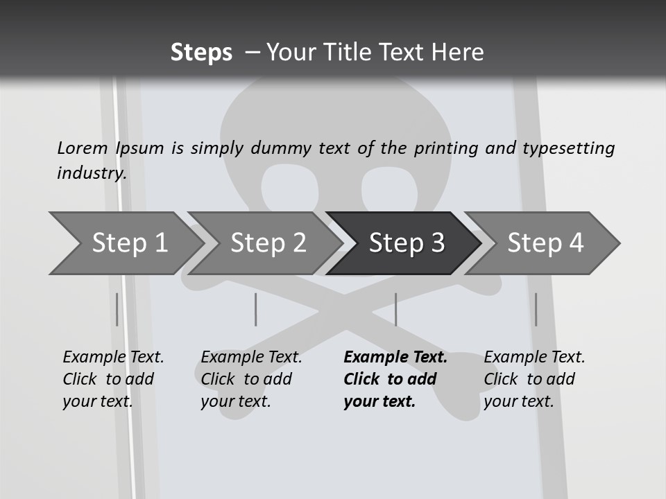 Caution Skull Bones PowerPoint Template