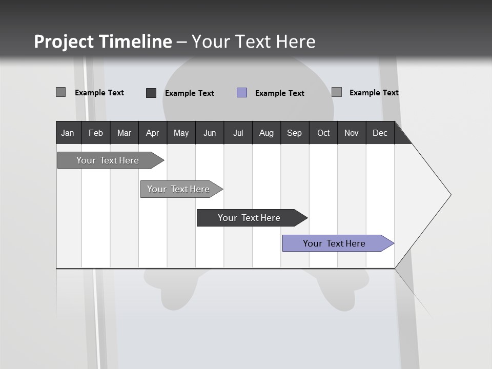Caution Skull Bones PowerPoint Template