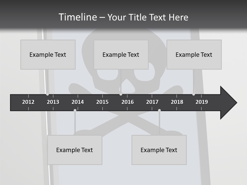 Caution Skull Bones PowerPoint Template
