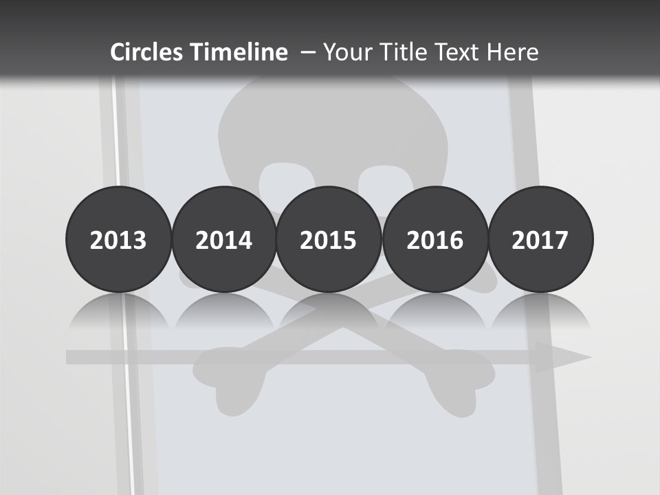 Caution Skull Bones PowerPoint Template