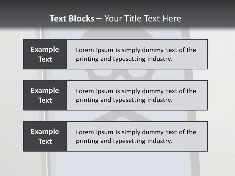 Caution Skull Bones PowerPoint Template