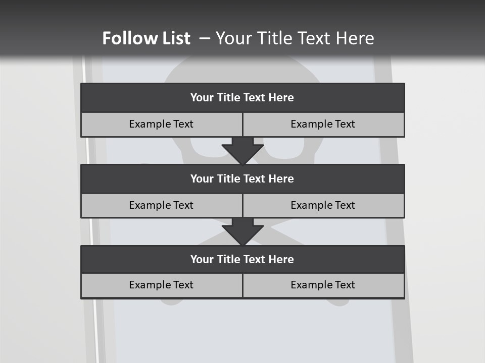 Caution Skull Bones PowerPoint Template