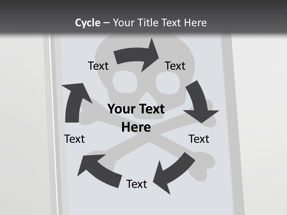 Caution Skull Bones PowerPoint Template