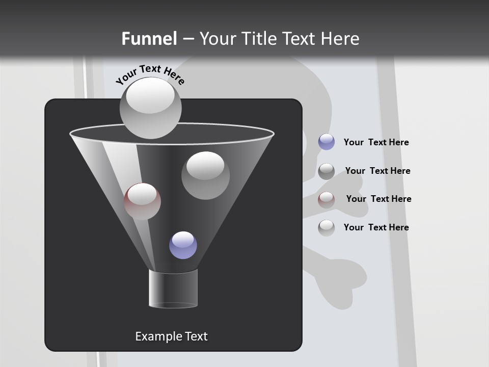 Caution Skull Bones PowerPoint Template