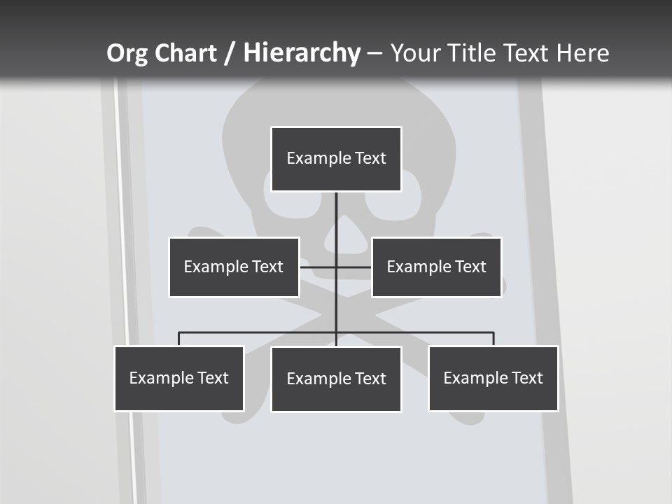Caution Skull Bones PowerPoint Template