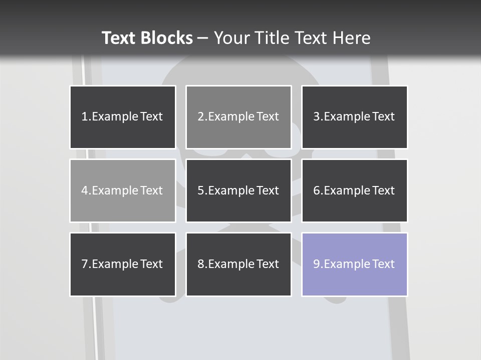 Caution Skull Bones PowerPoint Template