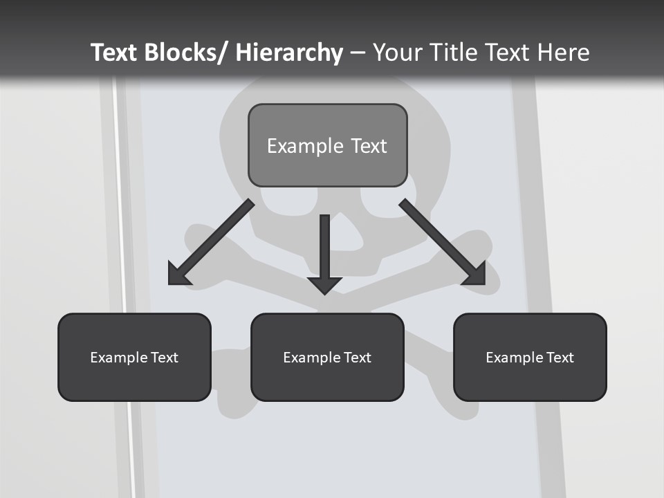 Caution Skull Bones PowerPoint Template