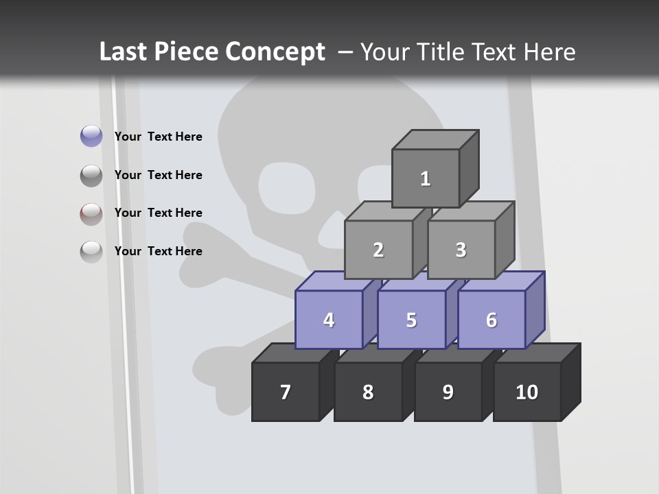 Caution Skull Bones PowerPoint Template