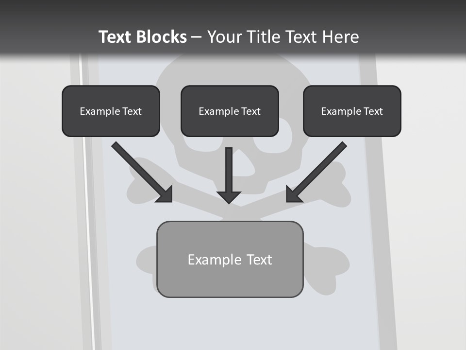 Caution Skull Bones PowerPoint Template