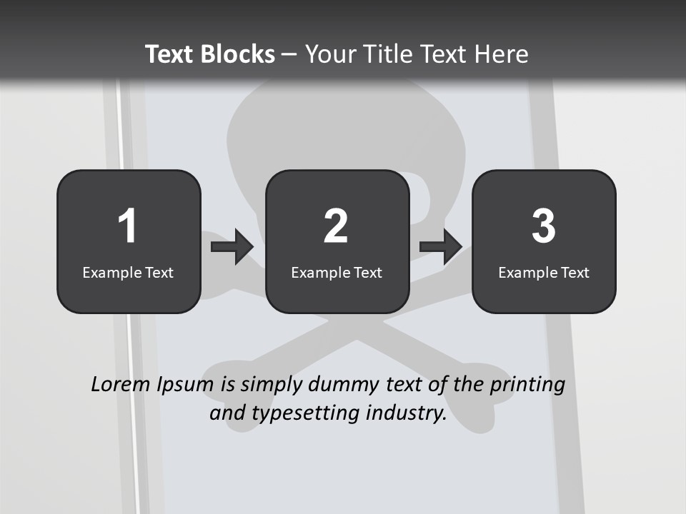 Caution Skull Bones PowerPoint Template