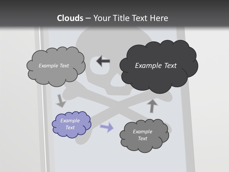 Caution Skull Bones PowerPoint Template
