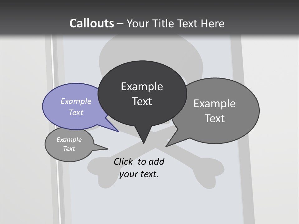 Caution Skull Bones PowerPoint Template