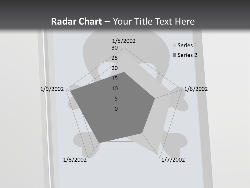 Caution Skull Bones PowerPoint Template