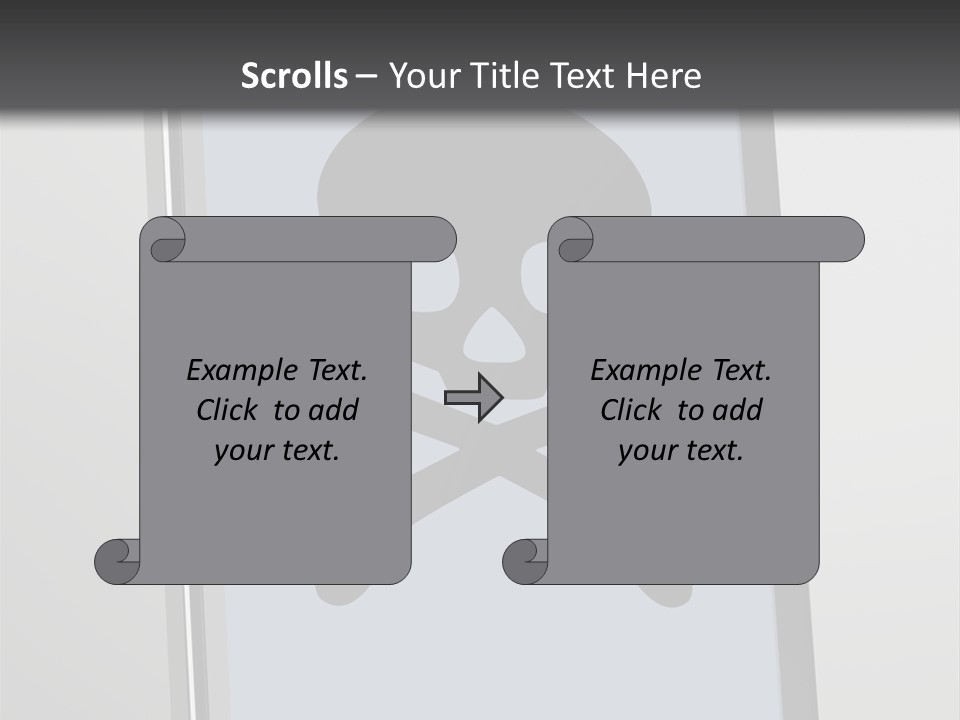 Caution Skull Bones PowerPoint Template