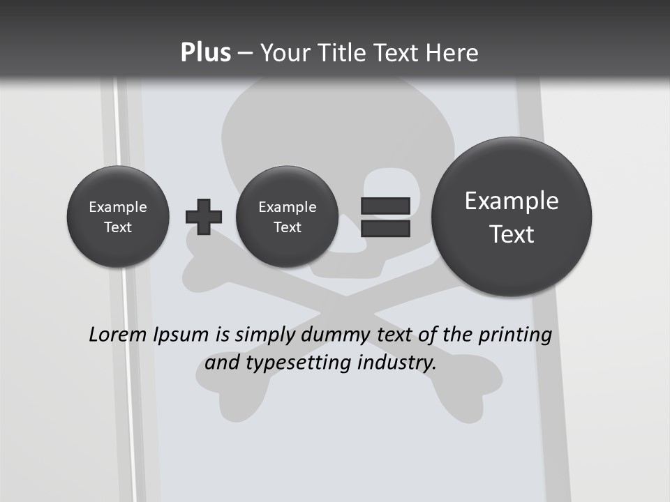 Caution Skull Bones PowerPoint Template